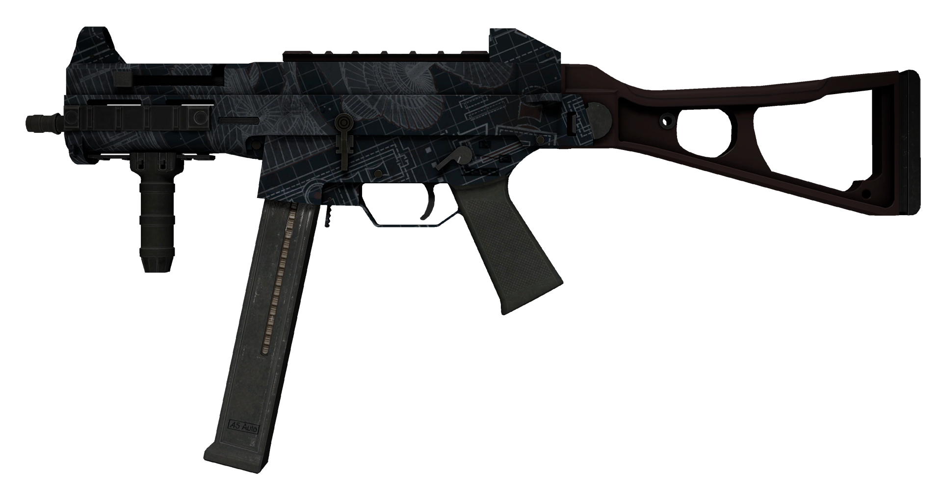 UMP-45 Чертёж-гравировка